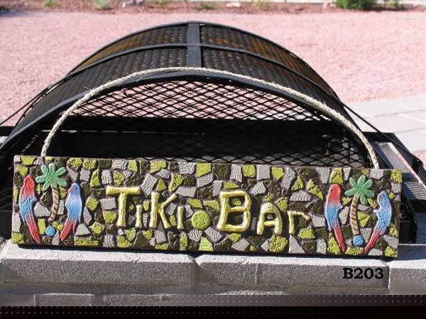 Parrot mosaic tiki bar sign for indoor or outside *B203