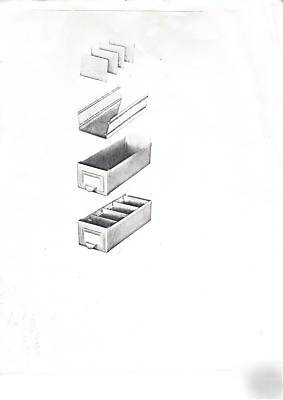 Hobart 15 drawer small parts storage hardware cabinet 