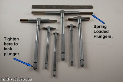 6PC telescoping gauge engine cylinder t-bore hole gages