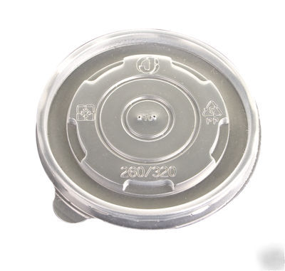 8 oz soup food compostable bowl plastic lid 1000/case