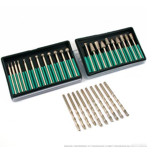 Diamond coated burs & twist drill bits 1/8