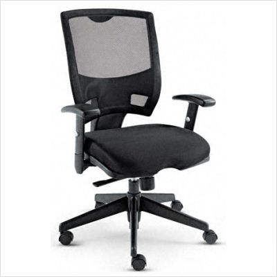 Epoch mesh mid swivel tilt multifunctional chair black