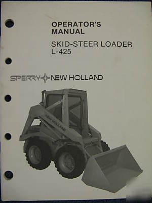 New holland l-425 L425 loader operator manual