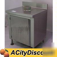 Used comm stainless steel waste cabinet w/understorage