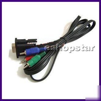 5 ft 15 pin male vga to rca component cable for pc