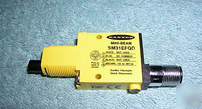 Banner SM31EFQD mini-beam fiber optic emitter sensor 