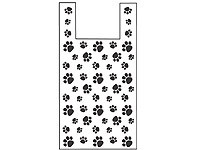 100 paw print vest carrier bags 