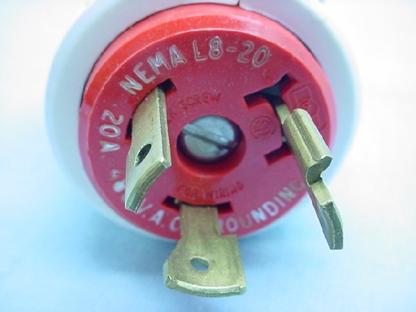 Leviton L8-20 locking plug twist lock 20A 480V L8-20P