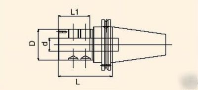 Lyndex cat 40 balanceable end mill holder-7/8