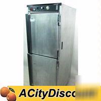Used crescor s/s 2 dr catering heated holding cabinet