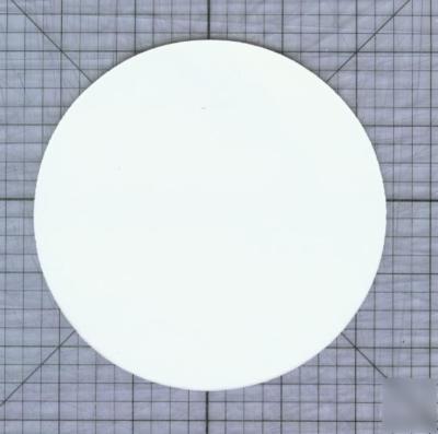 100 blank die cut circles, white card stock, 4.75 dia