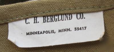 2 vtg industrial canvas bib aprons leather woodworking