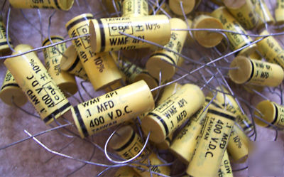25 pc cde WMF4P1 .1UF 400V 10% polyester film capacitor