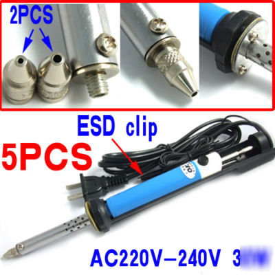 30W electricity desoldering pump soldering iron tool 5P