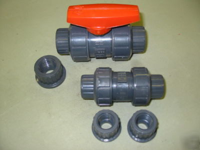 Ball valve & ball check valve, pvc.