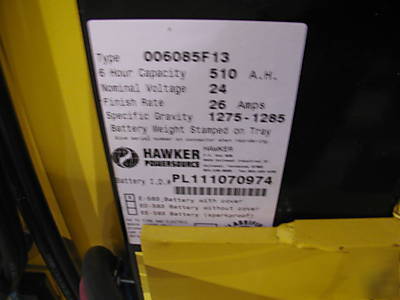 Big joe electric walkie straddle pallet stacker 1124 hr