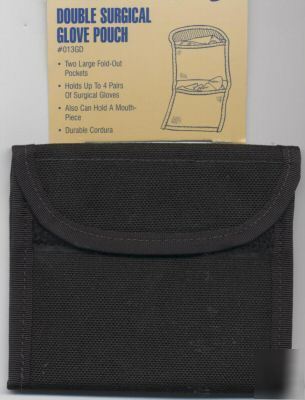 Ems fire police emt paramedic rn glove pouch 2 pocket