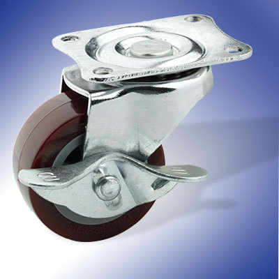 Flat full rotation trolley shopping cart caster wheel
