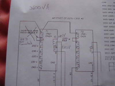 Isolation multi tap transformer in 220V 120V out 3.6KVA