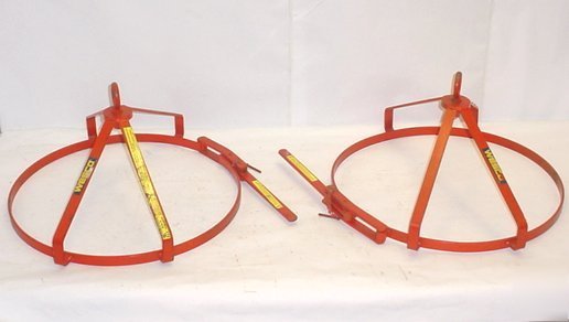 Lot 2 wesco 55 gallon edl-5 economy drum lifter grab