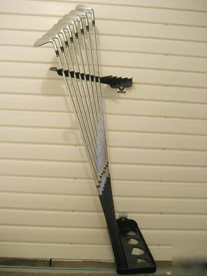 Lot of 5 golf club retail store display racks black