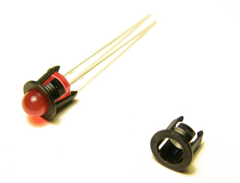 New 100 5MM led holders black plastic ho control panels