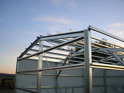 New 2 car garage- galvanized steel - metal building kit