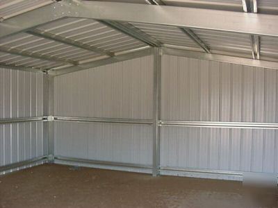 New 2 car garage- galvanized steel - metal building kit