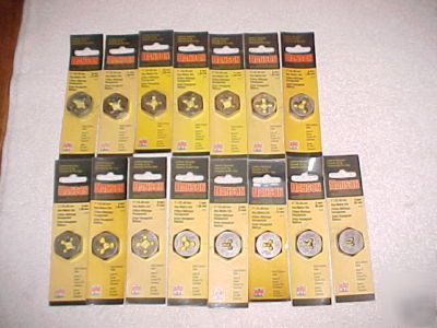 New hanson 15PC. huge lot metric die lot 12MM to 3MM