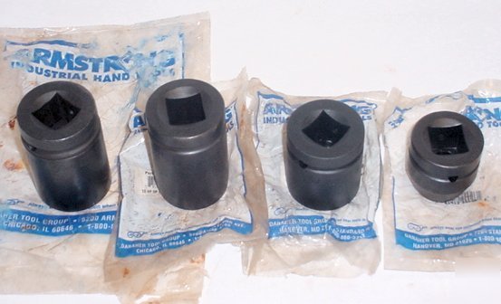 New lot 4 armstrong impact socket 1
