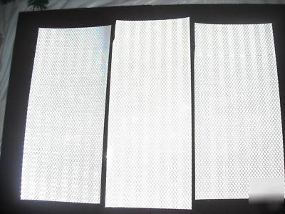 Reflective white diamond grade safety tape. 3 pieces 