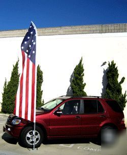 15 feet tall kia car feather swooper flag with pole 