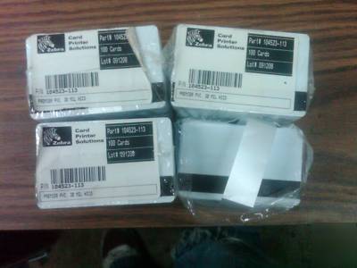 50X zebra premier 30MIL pvc hico blank magnetic cards 