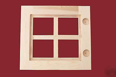 Custom maple raised panel & glass frame cabinet doors