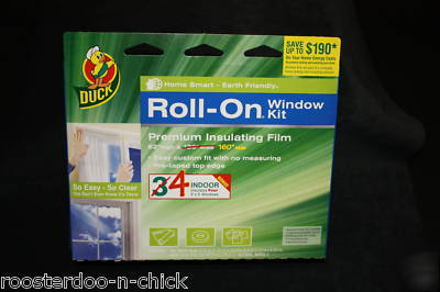 Duck roll on window kit 4 indoor windows. 62