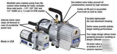 Mastercool 90065 5-cfm two stage vacuum pump