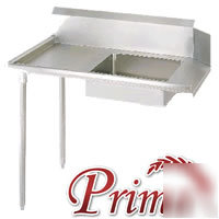 New commercial stainless nsf soiled dish table - 72 in.
