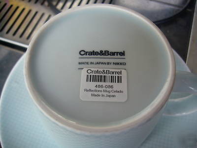 New crate & barrel cup & saucers, brand , made in japan 