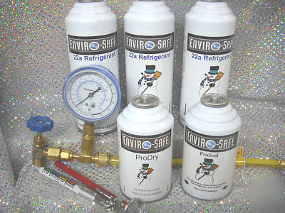 R22, refrigerant alt 22A recharge pro seal/dry kit