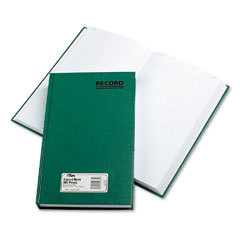 Tops green canvas record book
