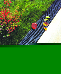 Trench storm drain channel & grate driveway concrete