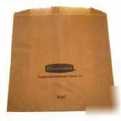 Waxed bags for sanitary napkin receptacle - kraft