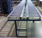 Gravity conveyor rollers double track & stands 50