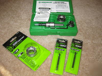 Greenlee 655 kwik chang carbide cutter kit hole saw kit