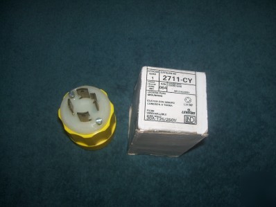 Leviton 2711-cy locking plug grounding 30A-125/250V