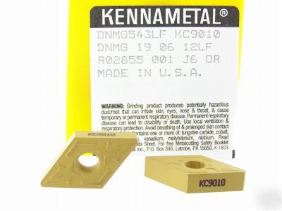 New 50 kennametal dnmg 543 KC9010 carbide inserts L019S