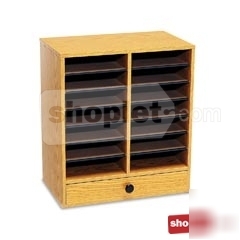 Safco wood literature organizer