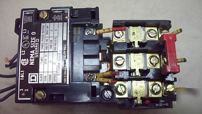 Square d starter 8536 sbo-2 size 0 120/110V coil SB02
