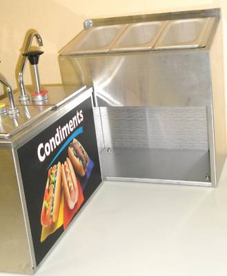 Apw wyott condiment serving station, with dual pumps