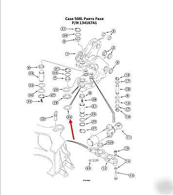 Case 580L case 580L- ii part number 134167A1 washer